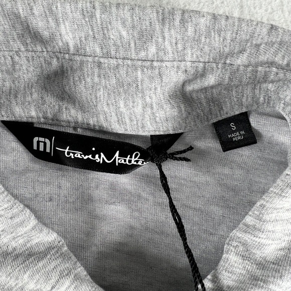 NEW 2022 Travis Mathew Make Camp Golf Polo Heather Light Gray Men’s Small NWT - Picture 4 of 6